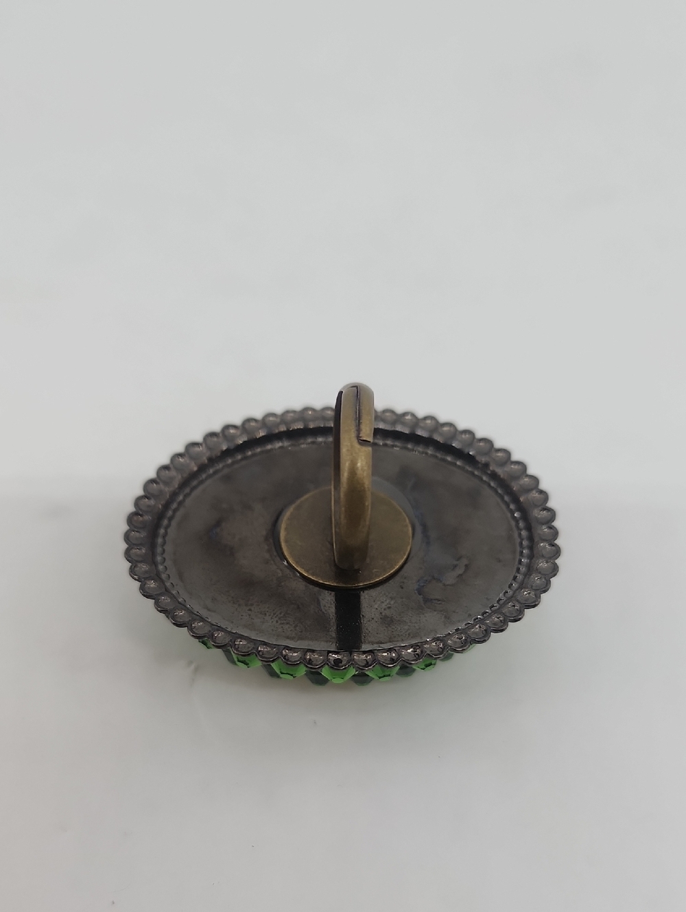 GASOLINE GLAMOUR GREEN RHINESTONE COCKTAIL RING - Picture 6 of 9